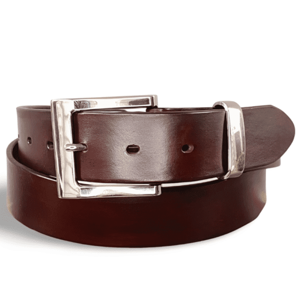 38mm Brown Belt With Silver Buckle
