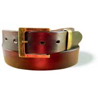 Brown-Belt-Ant-Gold-Buckle black leather belt with silver buckle