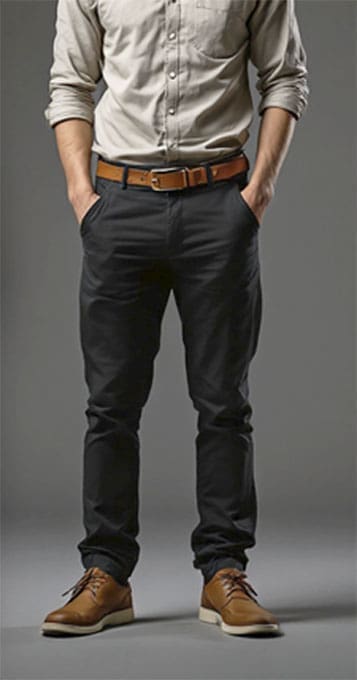 Guy-Black-Pants-Brown-Bel680Ht man in black pants with brown shoes and belt