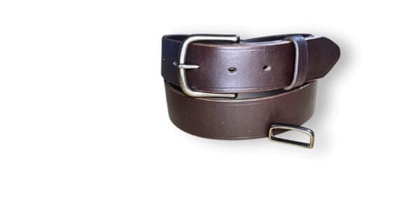 classic brown leather belts with antique gold buckle